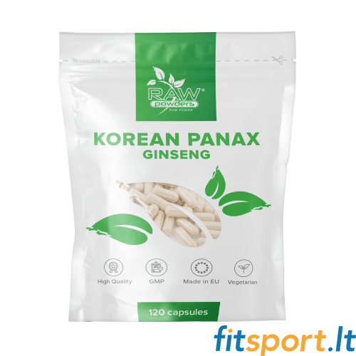 Сырые порошки корейского/Panax Ginseng 120 капс. (женьшень) 